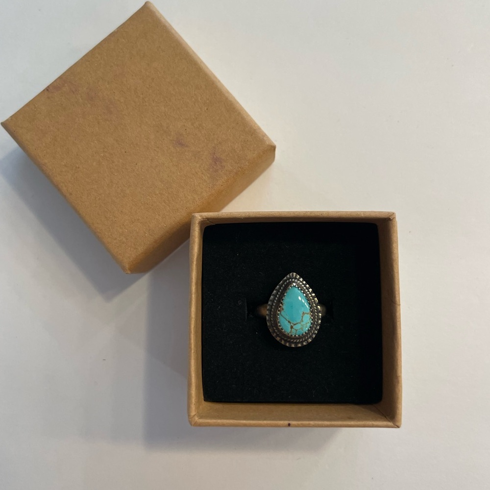 Handmade Turquoise Ring - Size 6
